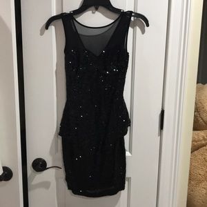 Bebe sequence black dress